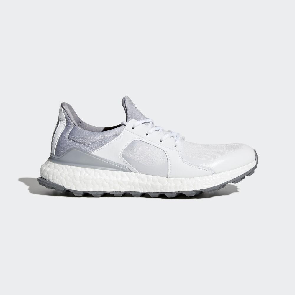 Pantofi Golf Adidas Climacross Boost Dama Romania - Albi/Gri Deschis/Argintii Metal F33539